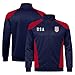 Icon Sports Officially Licensed US Soccer Federation Track Jacket - Unisex Adult - USSF84TJ Navy XL
