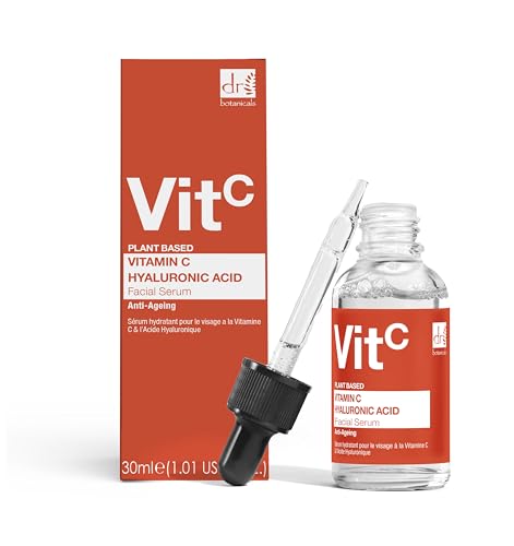 Dr BOTANICALS 5% Vitamin C, 2% Hyaluronic Acid Facial Serum, 30 ml (Pack of 1)