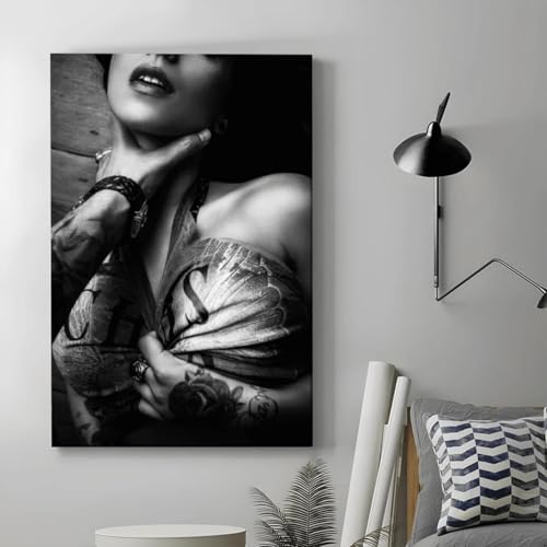 Portrait de femme impression sur toile de qualité supérieure avec cadre élégant
