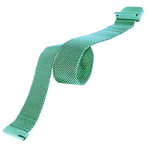 Image of ACM Watch Strap Magnetic Loop 22mm compatible with Noise Colorfit Ultra 2 Smartwatch Luxury Metal Chain Band Turquoise