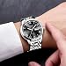 Imagen de LIGE Reloj Hombre Cuarzo Acero Inoxidable Resistente Luminoso Negro Plateado