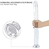 BDSMAGE 45cm extra langer Dildo,XXXL Dildo mit Starkem Saugnapf,Transparenter Silikon Kristall Analdildo,Anal Plug Perfekter Masturbator Flirt Dong Sexspielzeug für Paare Frauen #3