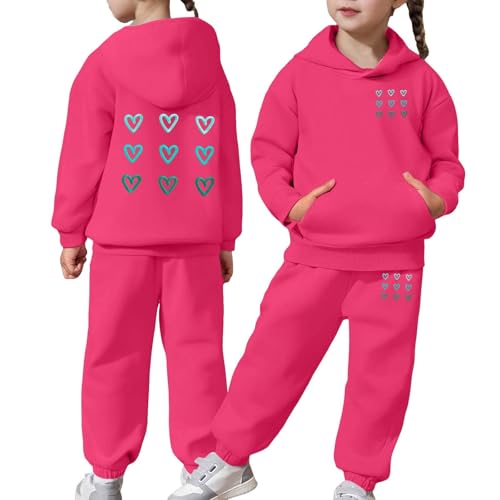 Sweat à capuche et pantalon enfant contre le froid ensemble uni