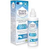 TheraTears Multi-Purpose Contact Lens Solution 100ml/Cleans, Disinfects, Lubricates and Hydrates Your Contact Lenses/Added Aloe Vera Known to Soothe and Refresh/Suitable for All Lens Types