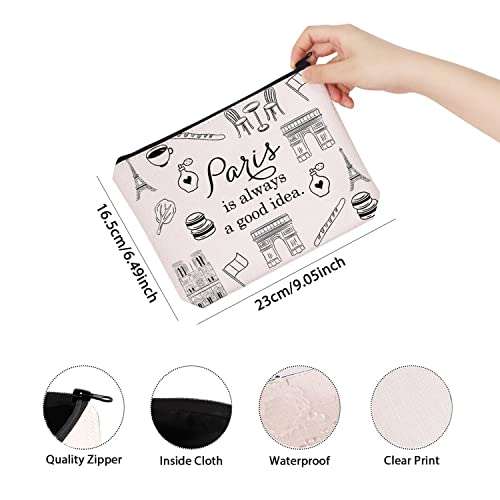 Paris Travel Gift Paris City Skyline Paris Is Always A Good Idea Zipper Pouch Makeup Bag (Paris) #TOP1