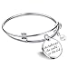 lauhonmin She Believed She Could So She Did Bangle Inspirational Expandable Hand Stamped Cuff Bracelet 7"