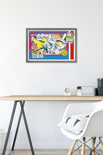 Poster Marvel Trading Cards Iceman affiche murale encadrée 56cm - 6