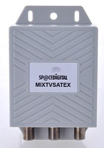 SP@CEDIGITAL Miscelatore Mix/DEMIX TV/SAT per Esterni con Passaggio C.C. MIXTVSATEX