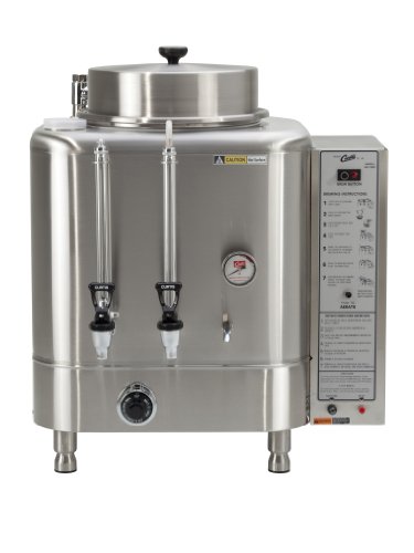 Wilbur Curtis Automatic Coffee Urn 3.0 Gallon Single Coffee Brewer, 1Ph 3W+G 208/220V 23.0A 5000W - Commercial-Grade Automatic Coffee Brewer - RU-150-12 (Each)
