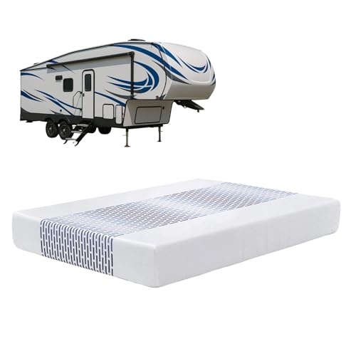 Top 10 Best Rv King Mattress 72x80 for Ultimate Comfort 9 Foam Global Roam-M2 RV 10' Mattress with Gel Memory Foam, RV King 72x80 Mattress, Luxury Medium Feel Made in USA