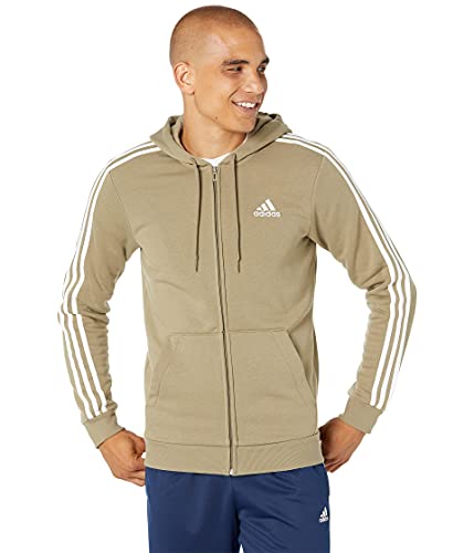 Image of adidas Men's Essentials Fleece 3-Stripes Full-Zip Hoodie, Legend Ink, Large