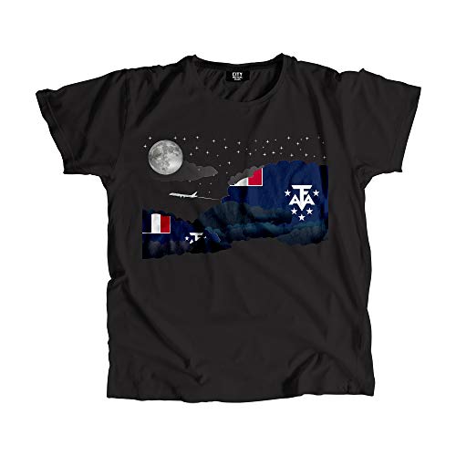 T-shirt Terres Australes Antarctiques design poétique nuages de nuit pour esprits libres