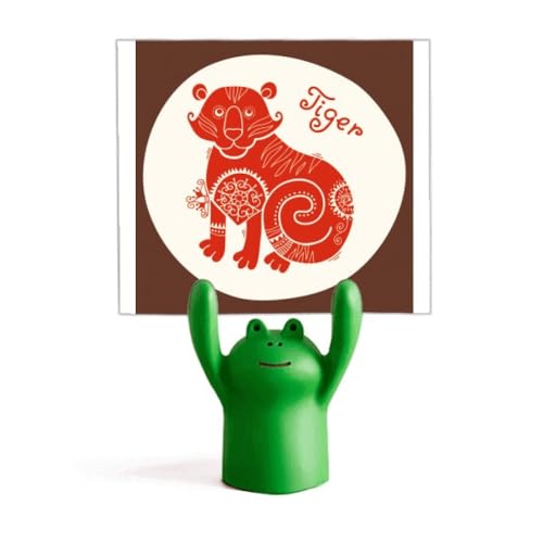 Porte-mémo Year of Tiger rouge de style chinois pour bureau