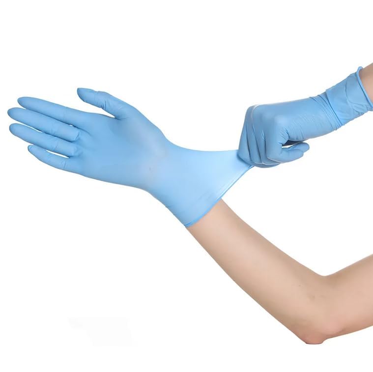 Gedikum 1000 (10x100 Stk) Nitril-Handschuhe, puderfrei, latexfrei, hypoallergen, Lebensmittelhandschuhe, medizinische Einweghandschuh, Gummihandschuhe S, M, L, XL (L)