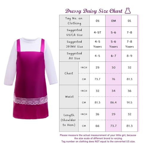 Disfraz completo niña Dressy Daisy talla 7-8 morado miniatura 7