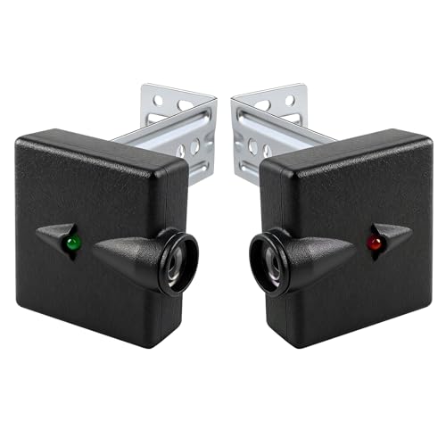 Garage Door Sensors Bracket, Replacement for Genie/Overhead Garage Door sensors, GSTB-R STB-BL Garage Sensor for Genie Garage Door Openers Manufactured After 1993，Includes Sender & Receiver & Bracket.