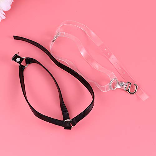 EXCEART 4 Pares de Tiras de Sapato de Couro Pu Triá¢ngulo Destacáveis â€‹â€‹Tiras de Sapato Ajustáve