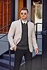 COOFANDY Mens Jumper Quarter Zip Jumpers for Men Knitted Men's Sweaters Half Zip Golf Jumpers Winter Warm Stand Collar Pullover Dark Gray 3XL #1