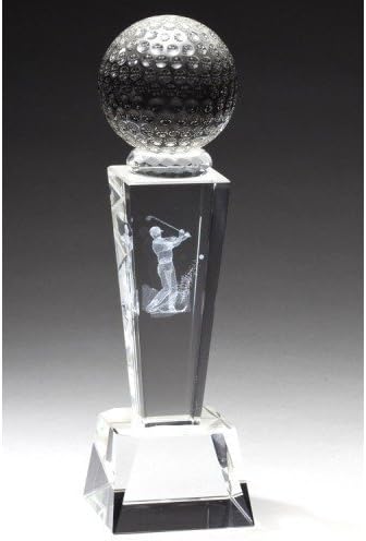 Crystal Golf Trophy with Free Engraving by Hit Trophy