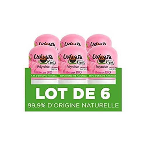 Déodorant efficace 24h Ushuaïa Hibiscus Bio pour réguler la transpiration sans trace blanche