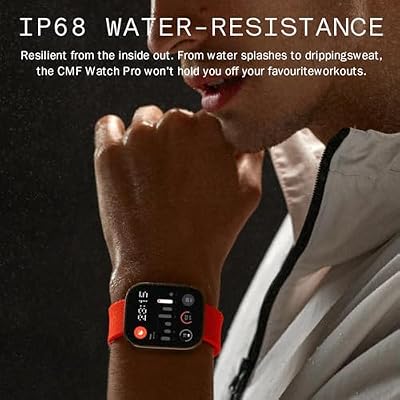 CMF BY NOTHING Watch PRO Smart Watch with Bluetooth Call, 1.96 Smartwatch for Men Women IP68 Waterproof, Fitness Tracker 100 Sport Modes with Heart Rate Monitor for iOS Android Black
