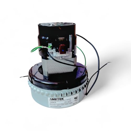 Image of Vacuum Motor Wet and Dry Double Stage | Replacement Vacuum Cleaner Motor for Industrial & Commercial Use | High Speed Suction Motor | Black