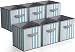 Sorbus Foldable Storage Cube Basket Bin, Vertical Stripe Line Pattern (6 Pack, Aqua)