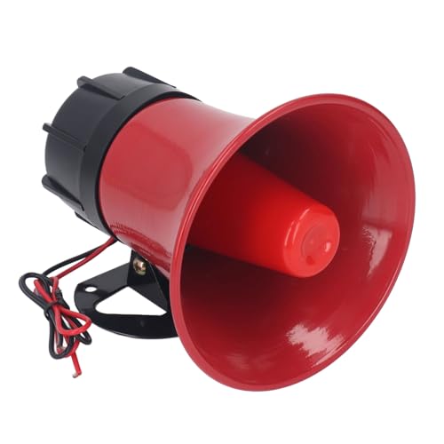 XHTLLO Outdoor Industrial Alarm Security Siren 120dB 30W Emergency Warning Horn ABS for Port Security[DC12V]