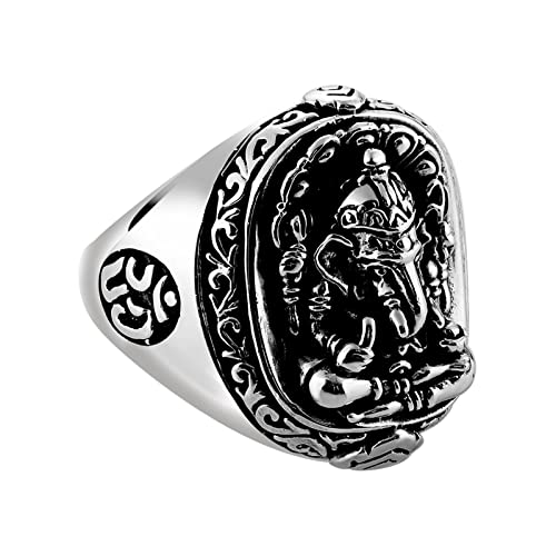Bagues pour hommes argent sterling 925 un cadeau spirituel dieu éléphant