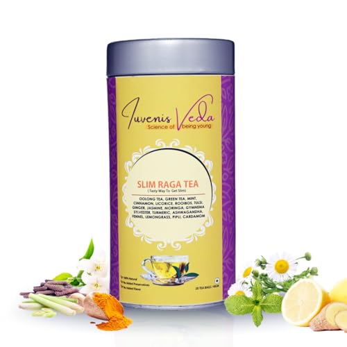 Iuvenis Veda Organic Green Herbal Slim Raga Tea Boosting, Fat Reducing, Enhance Your Metabolism For Man And Woman (Pack of 1) (20 Tea Bags)