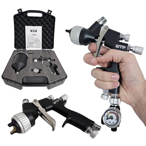 Image of Professional Spray Gun Clear 1.3 MP Box WTP Tools - Ideal for Automotive Basecoats, Clearcoats - Advanced Atomization Technology
