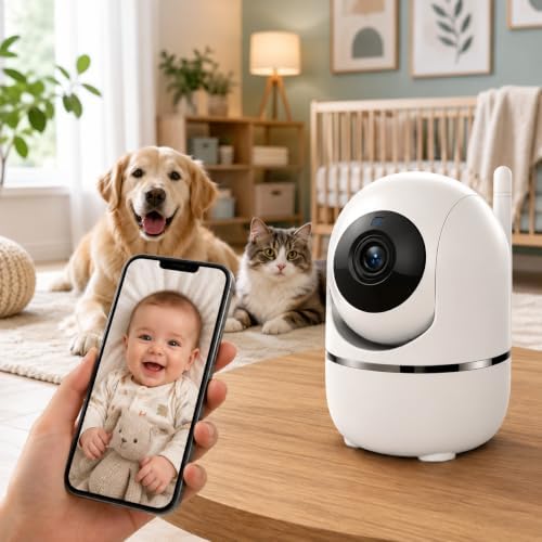 Câmera IP WiFi 1080p Giratória Visão Noturna Alerta Movimento App