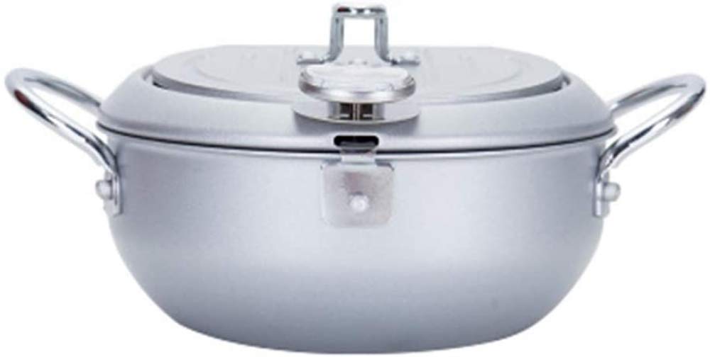 DQM Revestimiento Antiadherente Sartén con termómetro Tempura Fryer Pot, freidora, Perfecta for freír.Estufa De Gas, Placa De Inducción, Estufa Eléctrica.fácil de Limpiar