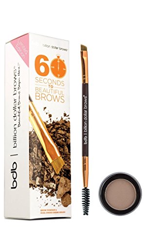 Billion Dollar Brows 2-Piece 60 Seconds To Beautiful Brows Kit - Taupe, Expedites Morning Makeup Routine, All Day Eyebrow Color, Easy Removal, 30 Day Supply