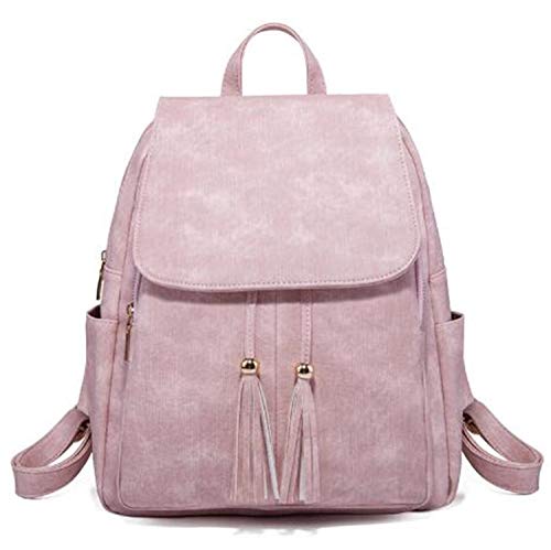 5 ALL Damen Rucksack Kleiner Rucksack PU Leder Rucksack Modische Schultertasche Tasche Große Kapazität Vintage Schwarz Mehrfarbig optional