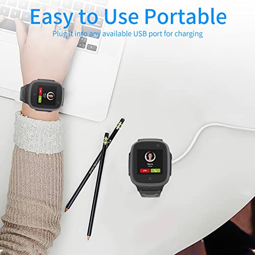 Snyeest Chargeur Compatible avec Xplora X5 / Xplora 4, Câble de Charge USB Magnétique de Réinitialisation, 1m Câble de Recharge pour X5 Play/ X4, Blanc + Blanc – vue 8