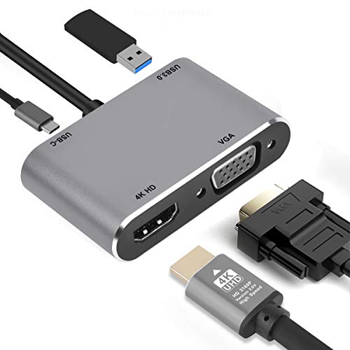 Flash Deals - 60% OFF USB C to HDMI VGA Adapter,Type-C to HDMI VGA Adapter,4in1 USB C Compatible for MacBook Pro/iPad Pro/Samsung Galaxy/Dell XPS (Grey) Flash Deals - 60% OFF USB C to HDMI VGA Adapter,Type-C to HDMI VGA Adapter,4in1 USB C Compatible for MacBook Pro/iPad Pro/Samsung Galaxy/Dell XPS (Grey)
