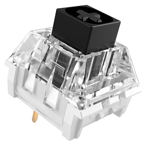 Image of Kailh Box Black Switches for Mechanical Keyboard,3-Pin 60gf Linear /Factory Lubed /Dust&Waterproof Switches(Kailh Box Black,108Pcs)