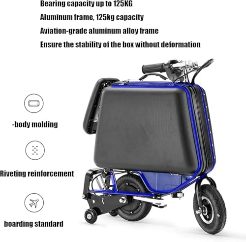 Innovative Smart Rideable Suitcase: Foldable Electric Luggage with Footrest & Seat – 20L Capacity, Silver, Up to 50 km Range4