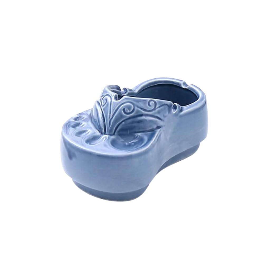 Arfuka Stylish Slipper Shaped Ceramic Cigar Ashtray Indoor & Outdoor Decorative Ashtray For Garden, Office & Household