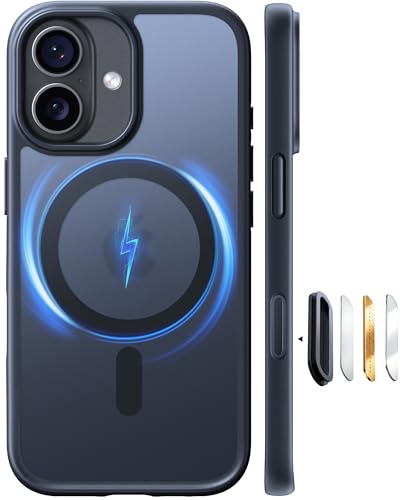 TORRAS Guardian-Mag für iPhone 17 Hülle für MagSafe [Nr.1 Militärschutz & Magnetkraft] (Kameraschutz-Tasten mit Originalgriff) Kratzfest Extrem Haltbarkeit für iPhone 17 Case Dünn Matt Schwarz