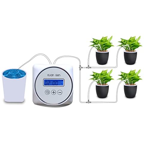 Automatic Watering System, Automatic Drip Irrigation Kit, Plant Self Watering System with 30-Days Programmable Timer & USB Power Water up to 15 Plants for Indoor and Vacation Potted Plant Watering Cover