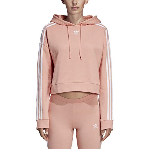 adidas Originals Women's Cropped Hoodie, dust pink, Medium