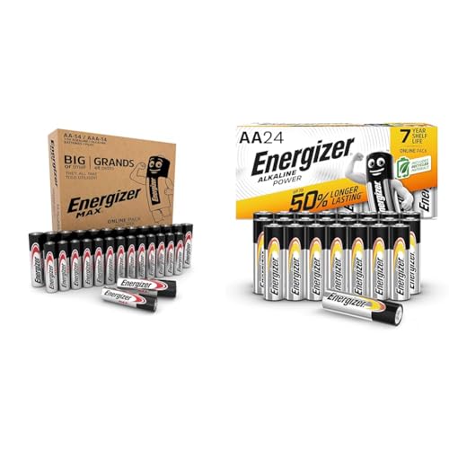 Piles Energizer Max AA AAA et Alkaline Power : pack de 52 piles alcalines pour vos appareils
