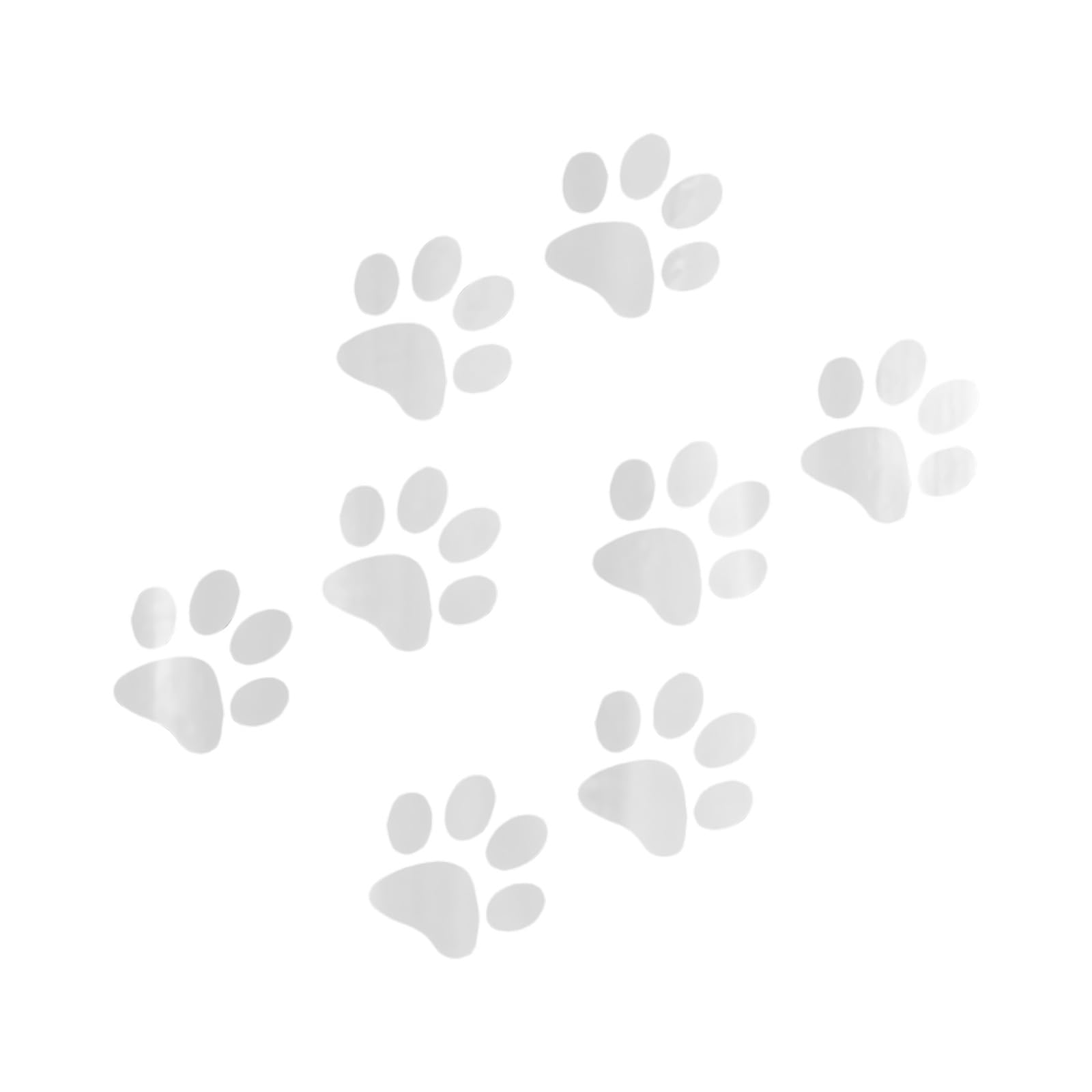 8Pcs Cats Paws Print Decals Reflective Cats Paws Stickers for Vehicle Truck SUV & Individual Items Puss Foot Decal Stickers