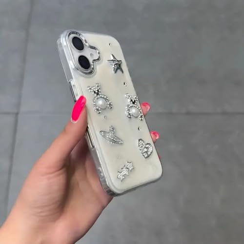 Image of PEEPERLY Back Cover Case for iPhone 15 Scratch Resistant Anti-Slip TPU Shockproof Protective Durable Heart Fantasy Case