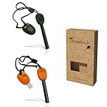 2 Pcs Fire Starter Kit Flint and Steel Survival Fire Steel Outdoor Emergency Survival Tool for Travelling Camping Hiking (2PC)