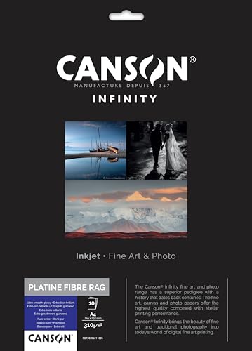 キャンソン 写真用紙 インフィニティ プラチナ・ファイバー ラグ A4 10枚 6211035 【正規輸入品】