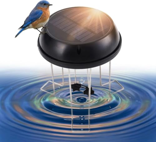 goodstumbler Bird Bath Solar Swing Device Stainless Steel Solar Bird Bath Water Agitator 5V 0.5W Bird Bath Solar Powered Water Agitator with Bracketfor Garden Pond Pool Scenery Oxygen
