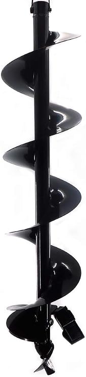 Rice Hydro 8 Post Hole Auger Bit | Power Head Attachment for Gas Post Hole Digger | Tool for Digging Electric Fence Posts, Signs & Planting | Made in The USA